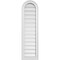Ekena Millwork Round Top Surface Mount PVC Gable Vent: Functional, w/ 2"W x 1-1/2"P Brickmould Frame, 12"W x 42"H GVPRT12X4202SF - alternate 1